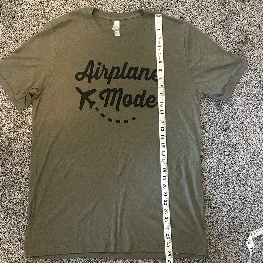 Airplane Mode Olive Green Unisex T-Shirt - Picture 3 of 5